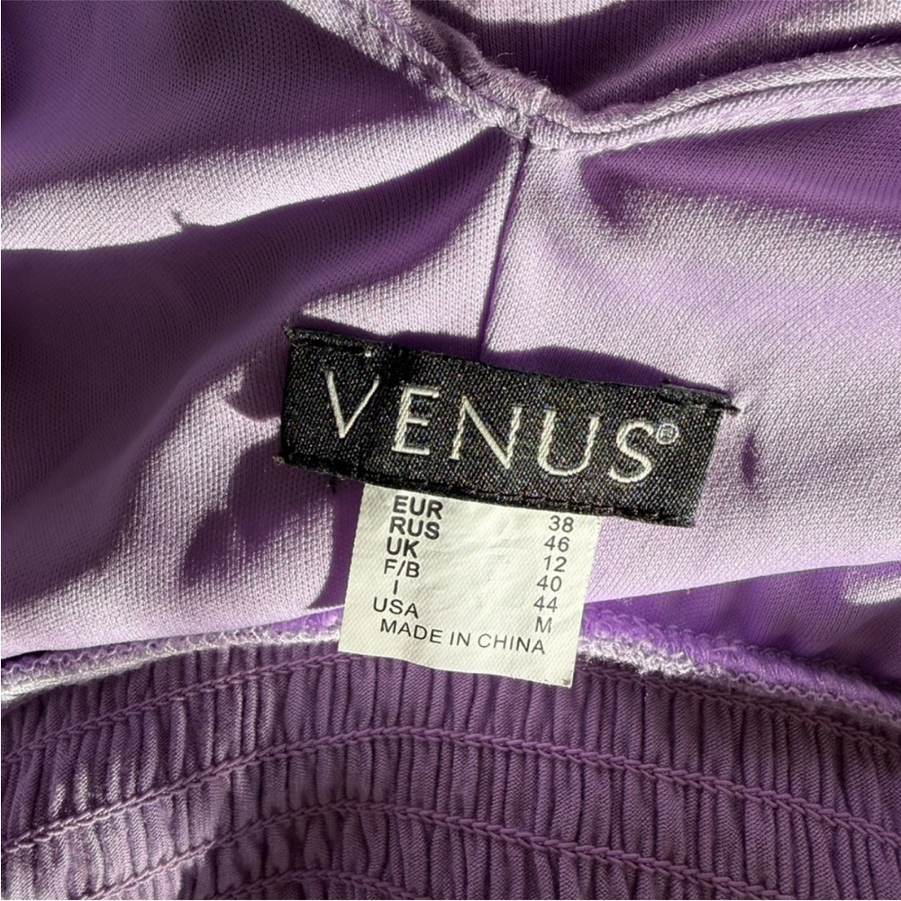 VENUS Lavender Ruffle Maxi Dress with Lace-Up Bodice - Picture 3 of 4